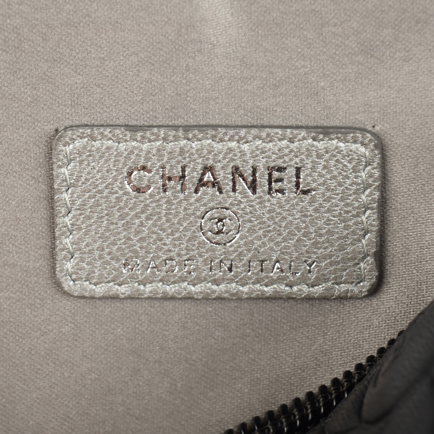 Chanel Lambskin Camellia Embossed Cosmetic Case Black 7 of 8