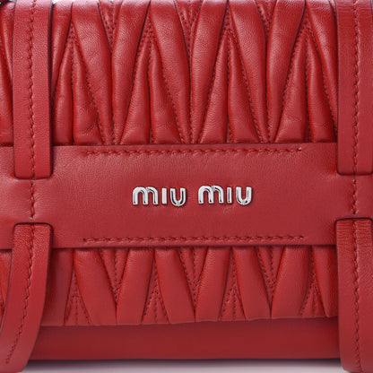 Miu Miu Nappa Matelasse Messenger Fuoco 8 of 11