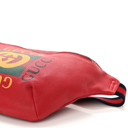 Gucci Grained Calfskin Logo Belt Bag Hibiscus Red 8 of 8