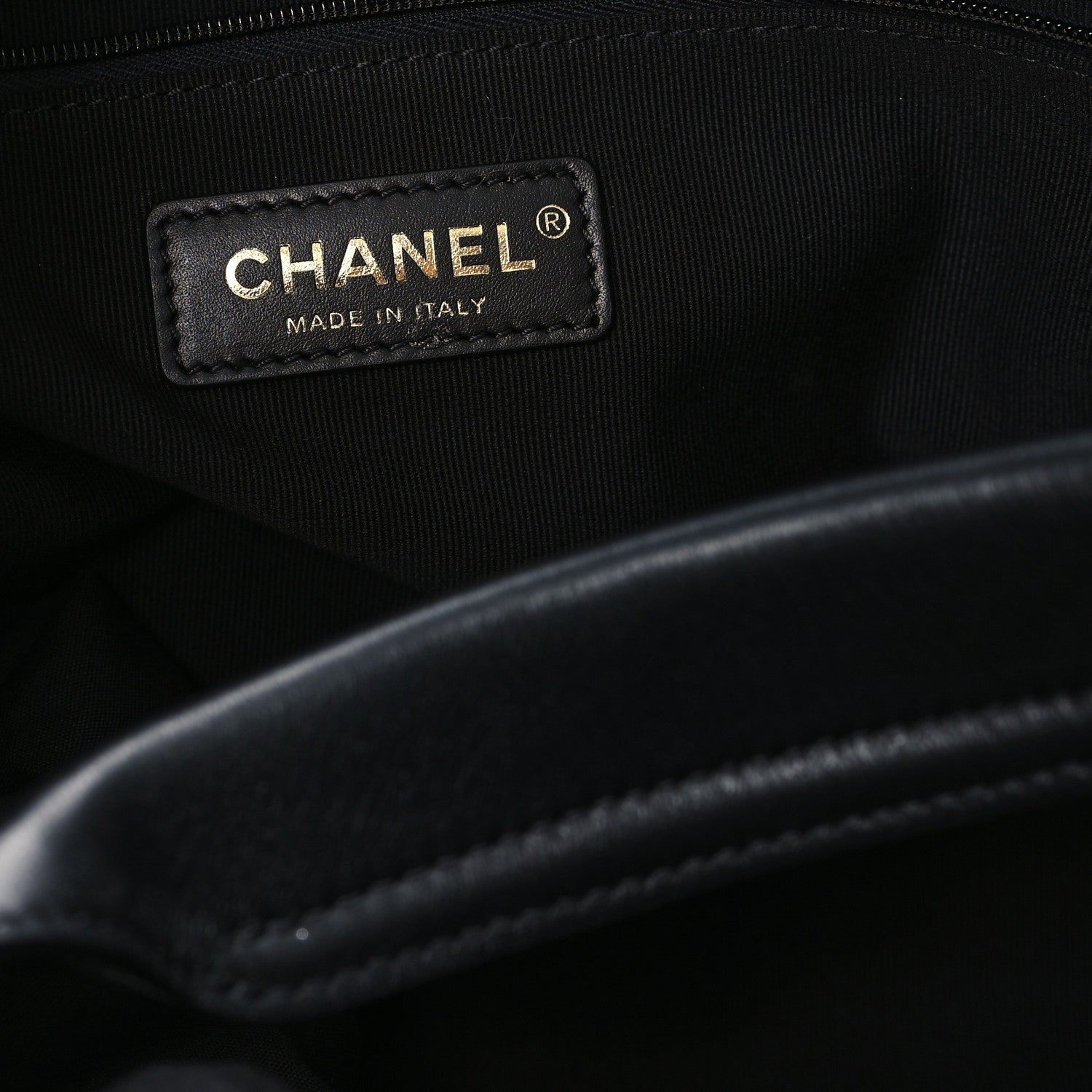 Chanel Calfskin Stitched Large Shopping Bag Black 5 of 10