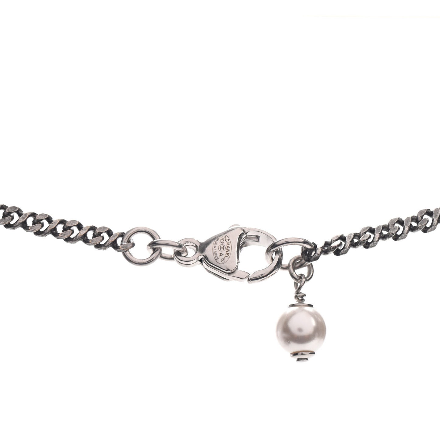 Crystal CC Necklace Ruthenium