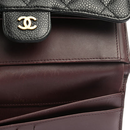 Chanel Caviar Quilted Large Flap Wallet Black 13 of 15