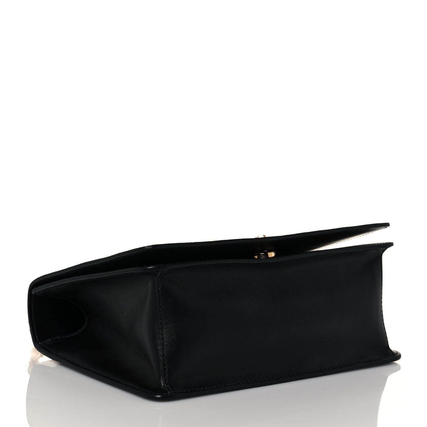 Saffiano Chain Shoulder Bag White Black