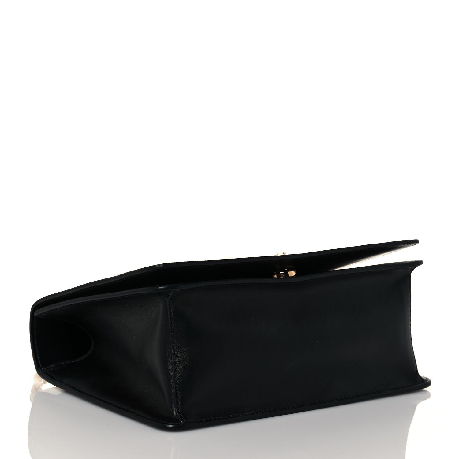 Prada Saffiano Chain Shoulder Bag White Black 4 of 12