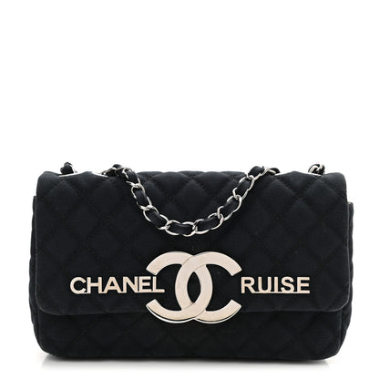 Chanel Canvas Quilted CC Cruise Flap Black 1 of 12