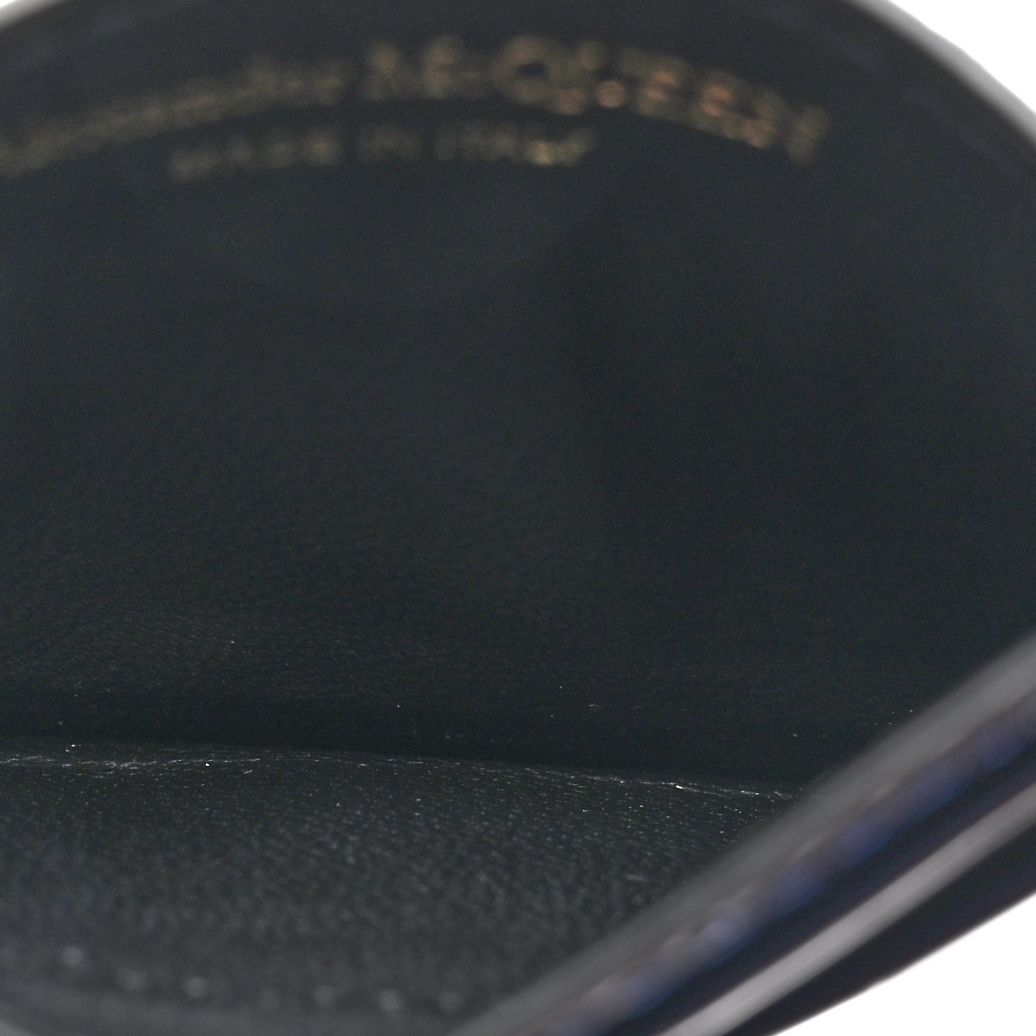 Alexander McQueen Patent Crocodile Embossed Skull Card Holder Navy 5 of 9