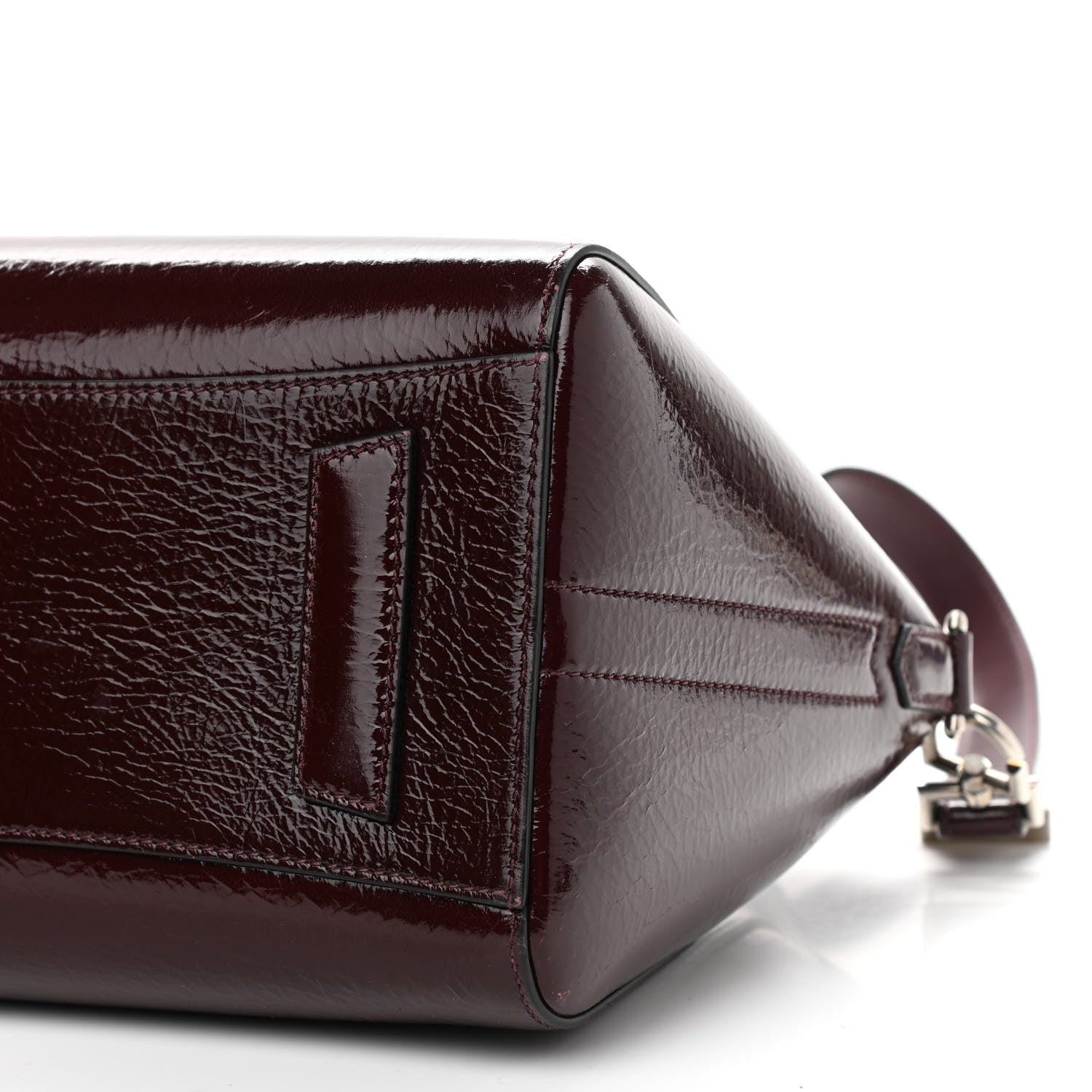 Givenchy Crinkled Patent Calfskin Small Antigona Aubergine 10 of 11