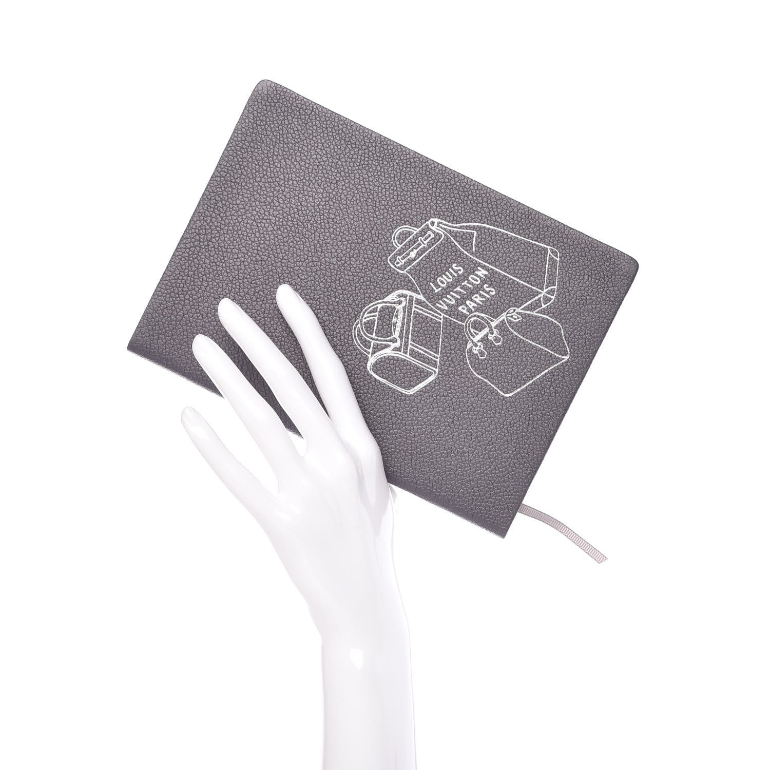 Louis Vuitton Taurillon Notebook MM Gris 2 of 7
