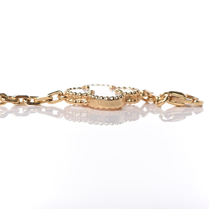 Van Cleef & Arpels 18K Yellow Gold Mother of Pearl 5 Motifs Vintage Alhambra Bracelet 5 of 6