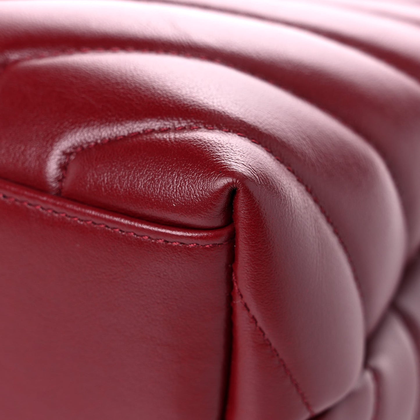 Calfskin Y Quilted Monogram Medium Loulou Chain Satchel Rouge Legion