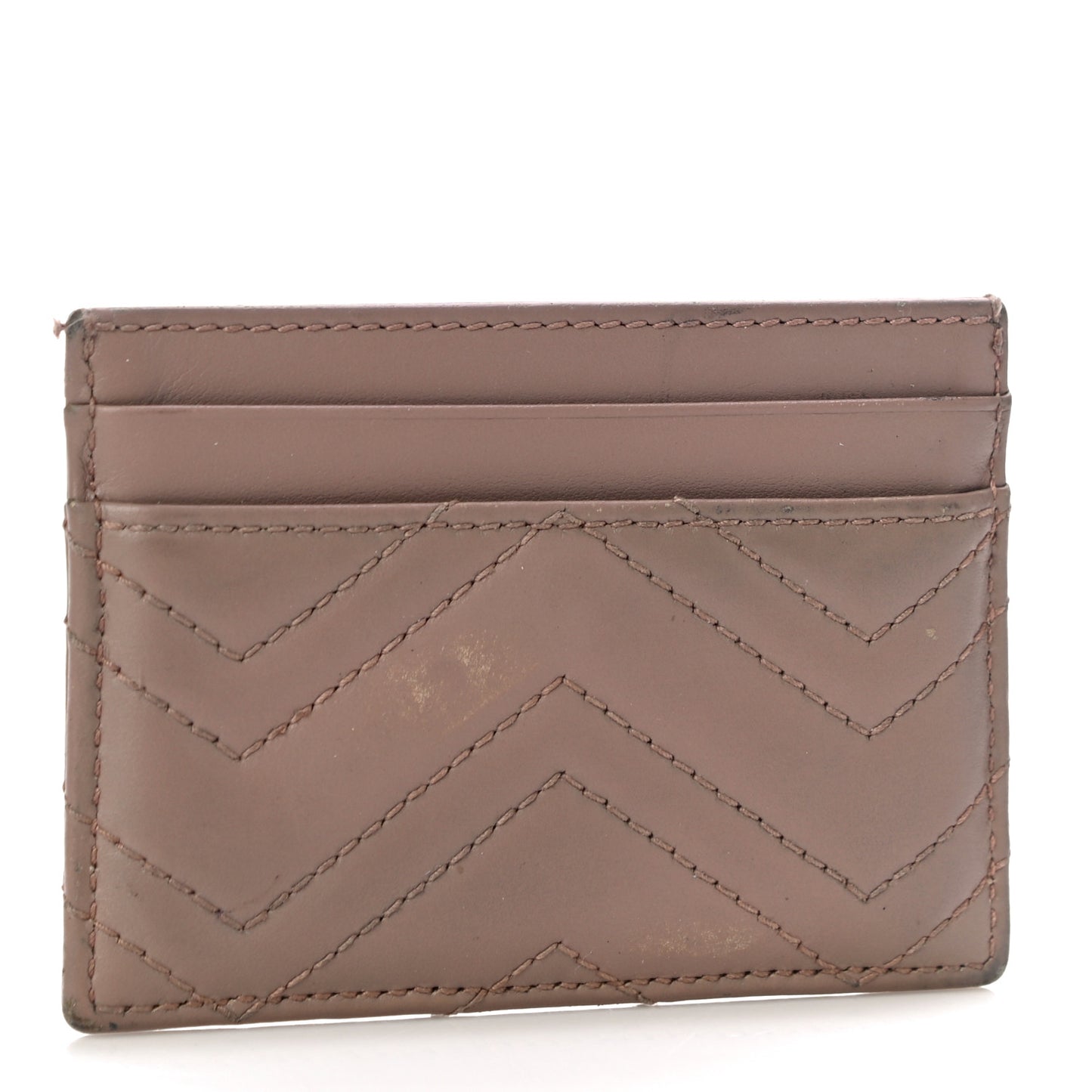 Calfskin Matelasse GG Marmont Card Holder Porcelain Rose