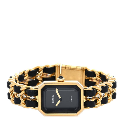Chanel Stainless Steel Lambskin 20mm Chain Premiere Quartz Watch Gold L 2 of 4
