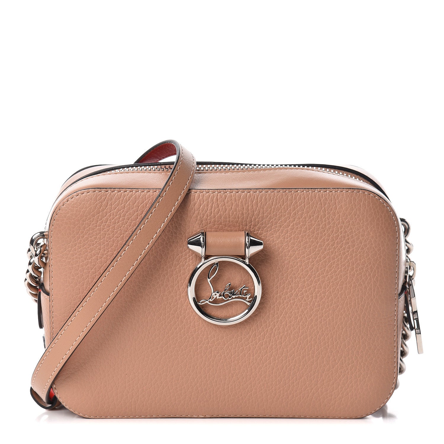 Christian Louboutin Calfskin Mini Rubylou Crossbody Nude 1 of 12