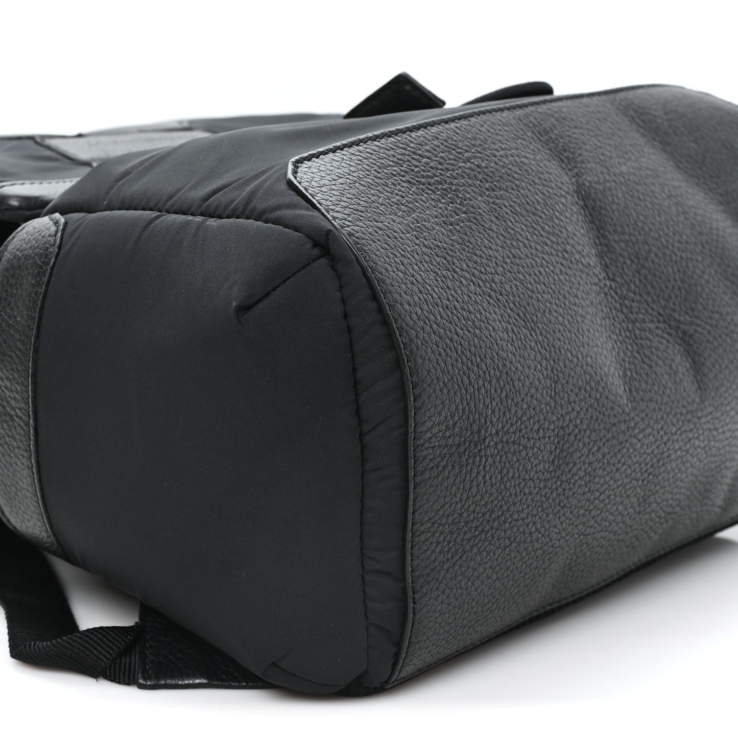 Nylon Calfskin Gancio Backpack Black Multicolor
