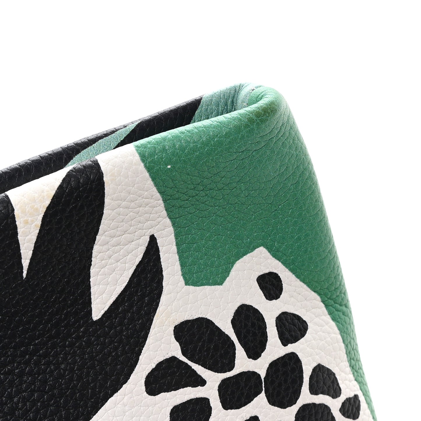 Prorsum Grained Calfskin Print Pouch Lawn Green Aqua Green