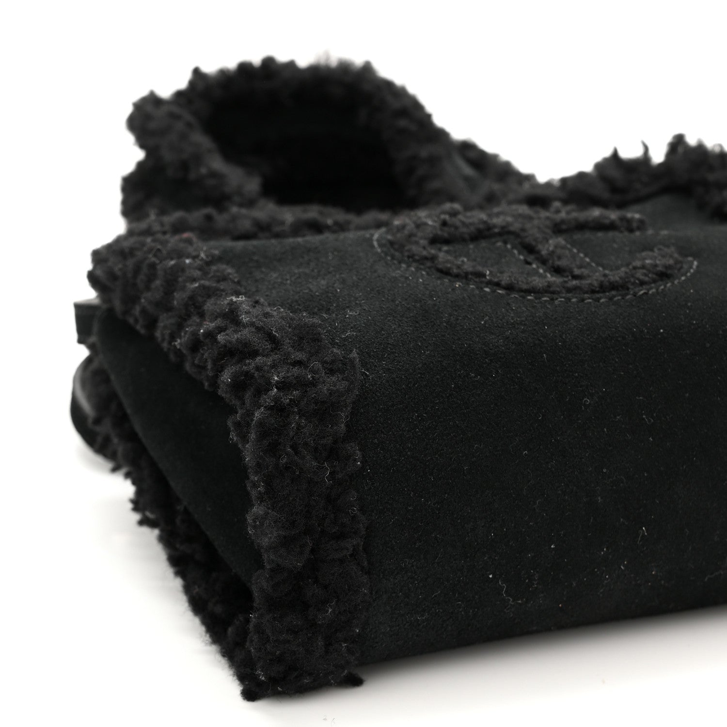 Telfar X UGG Suede Shearling Small Shopping Bag Black 11 of 12