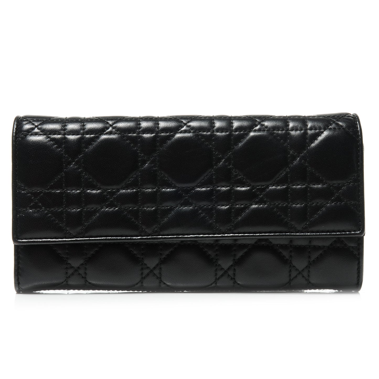 Lambskin Cannage Evening Clutch Black