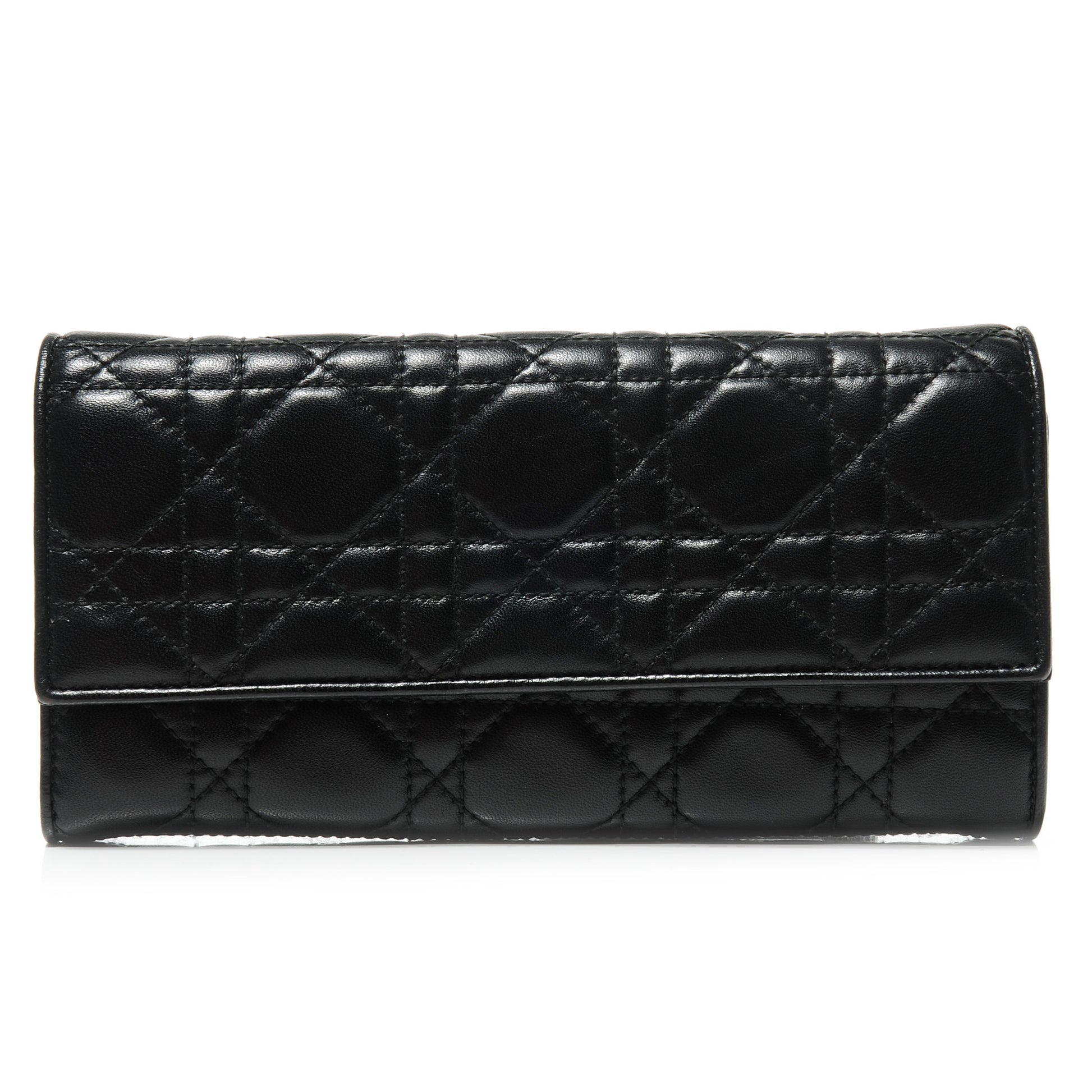 Christian Dior Lambskin Cannage Evening Clutch Black 1 of 8