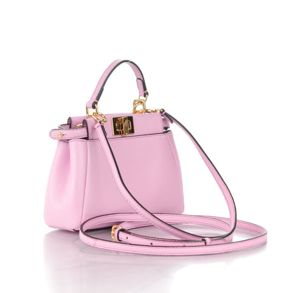 Fendi Shiny Nappa Micro Peekaboo Iconic Satchel Lavanda 3 of 7