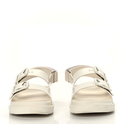 Gucci Rubber Mini Double G Womens Isla Dad Sandals 38 Dusty White 2 of 8
