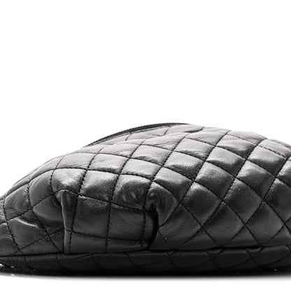 Chanel Lambskin Quilted Banane Waist Bag Fanny Pack Black 9 of 10