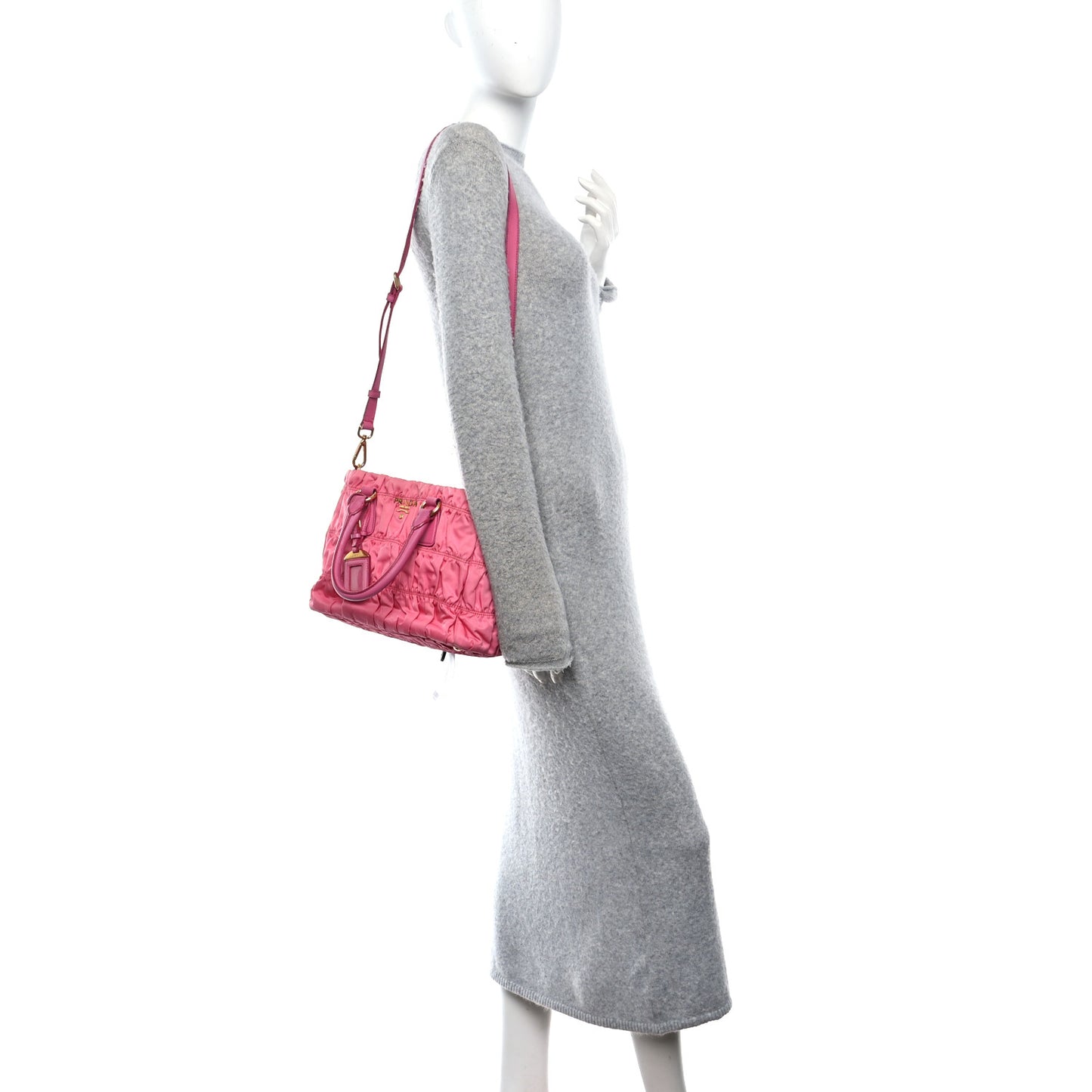 Tessuto Nylon Gaufre Small Tote Petalo