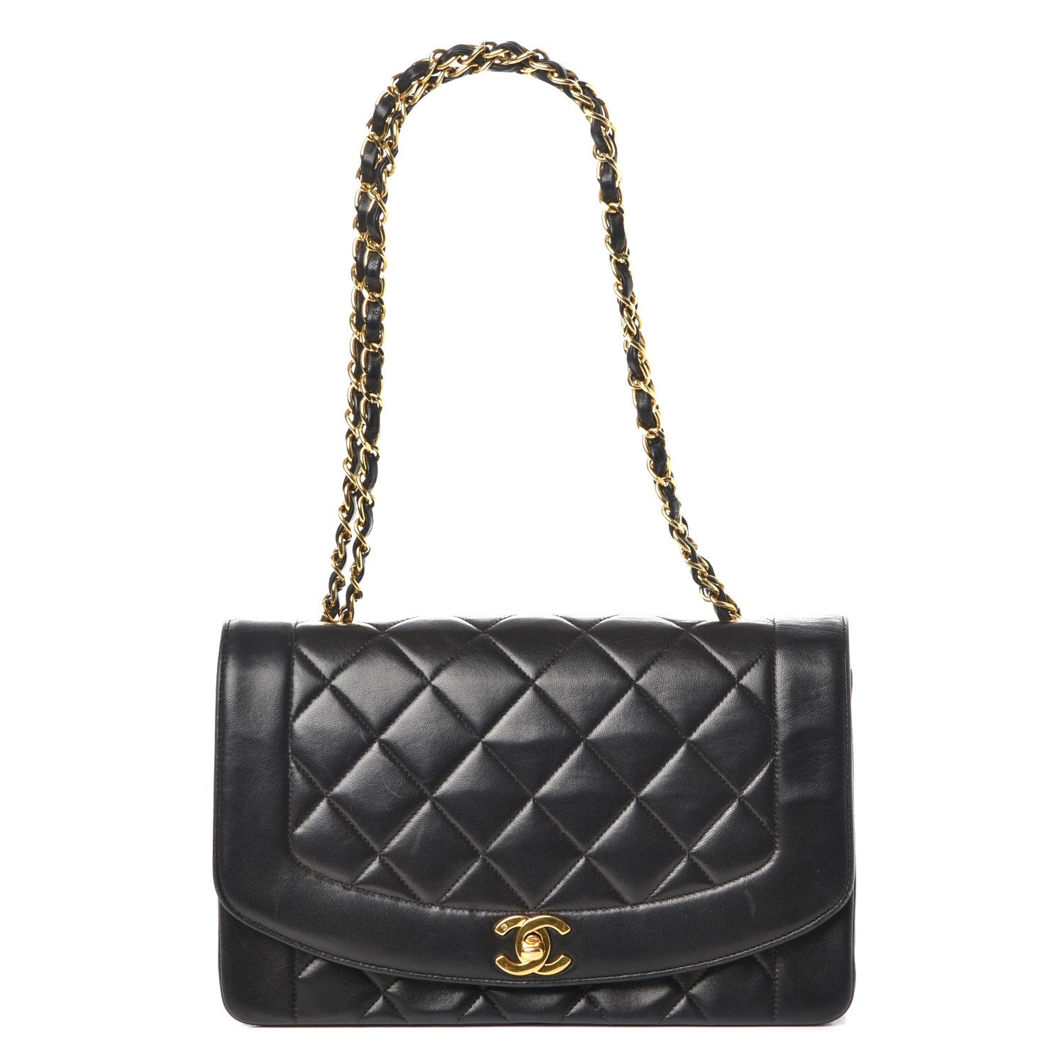 Chanel Lambskin Quilted Medium Single Flap Black 1 of 8