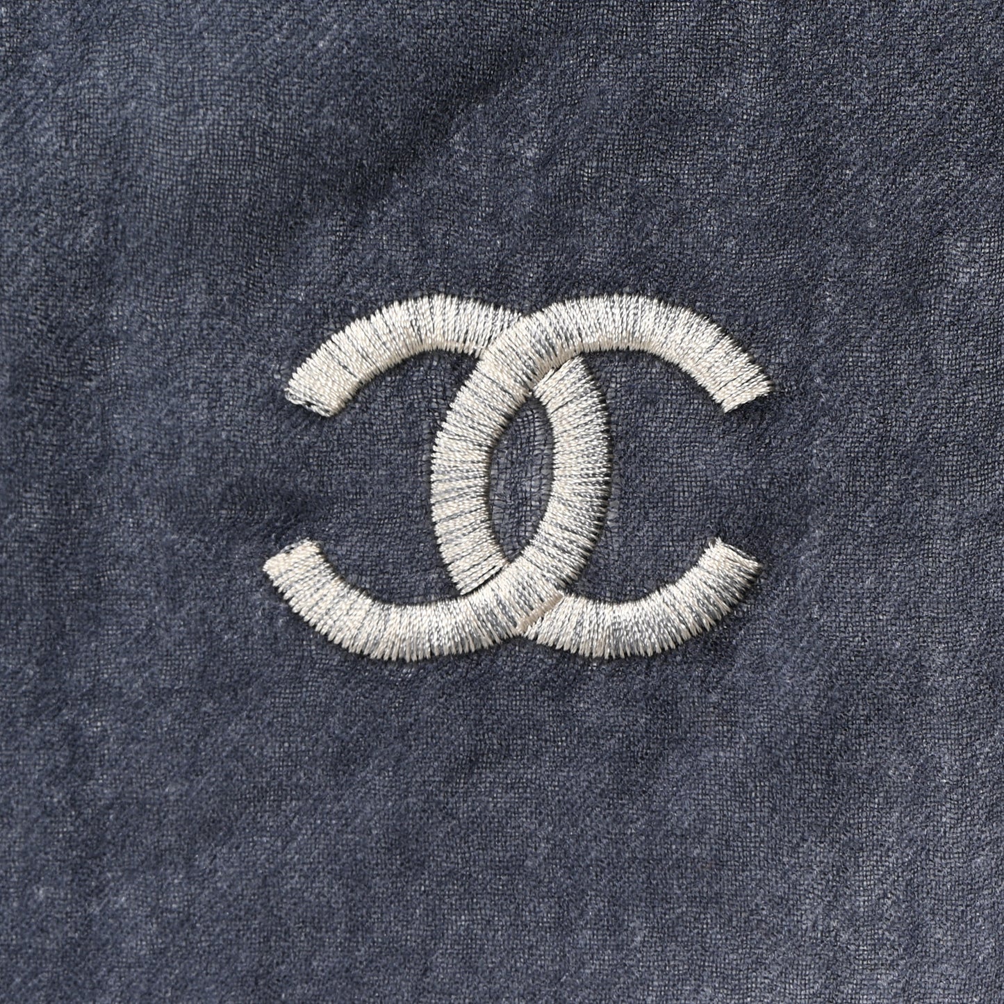 Cashmere Silk Ombre CC Scarf Ivory Blue