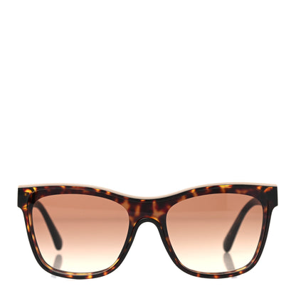 Chanel Acetate Logo Shield Sunglasses 5418 Tortoise 2 of 6