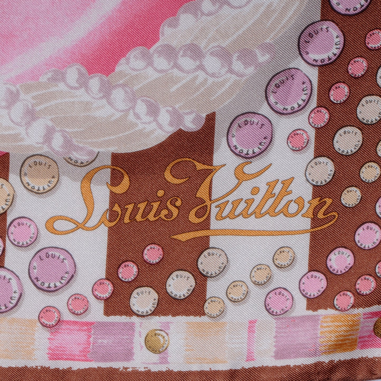 Silk Carre Escale Square Scarf Fuchsia
