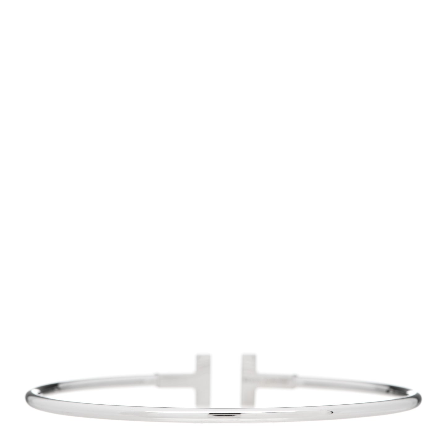 18K White Gold T Wire Bracelet