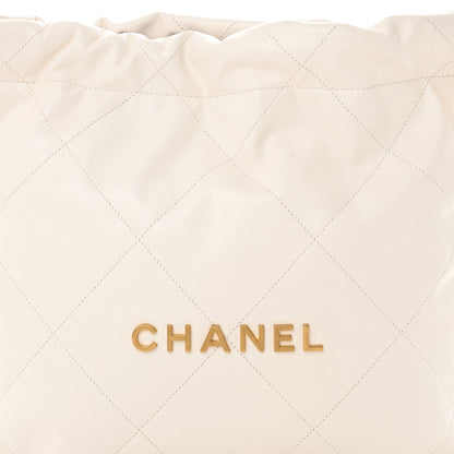 Chanel Shiny Calfskin Quilted Small Chanel 22 White 9 of 12
