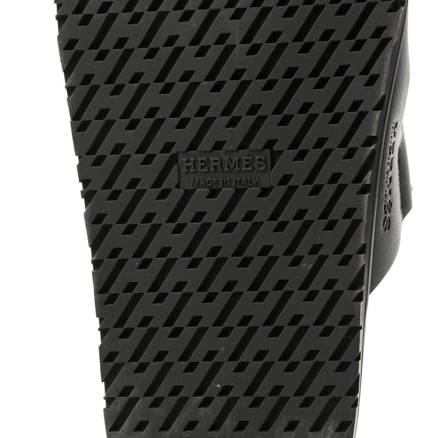 Hermes Calfskin Womens Chypre Sandals 37.5 Black 6 of 10