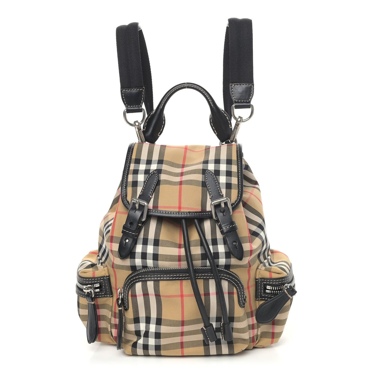 Nylon Vintage Check Small Rucksack Backpack Antique Yellow
