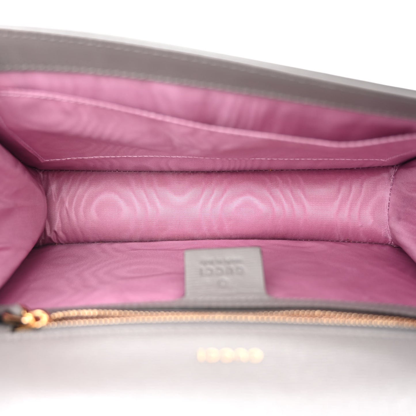 Textured Calfskin Small Torchon GG Ring Shoulder Bag Dusty Grey