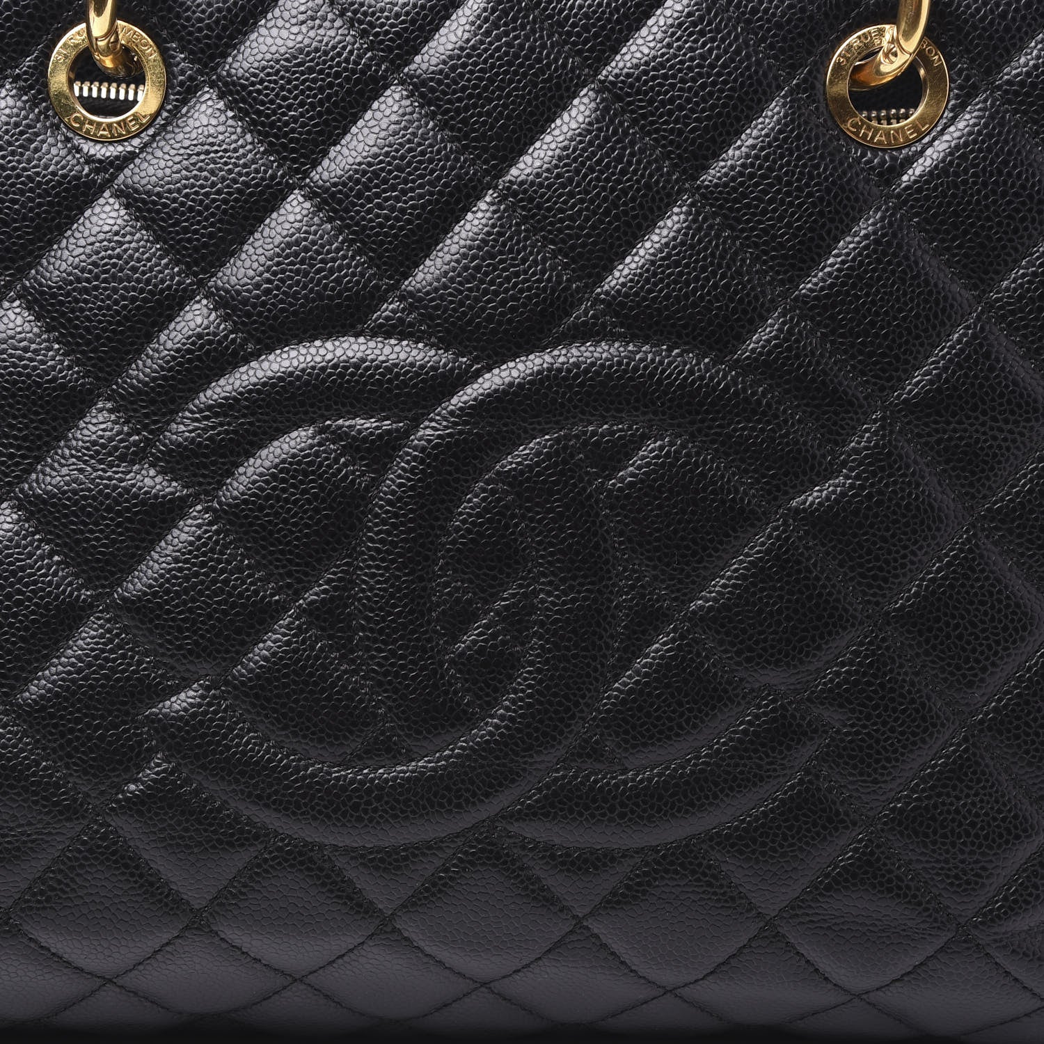 Chanel Caviar Quilted XL Grand Shopping Tote GST Black 9 of 9