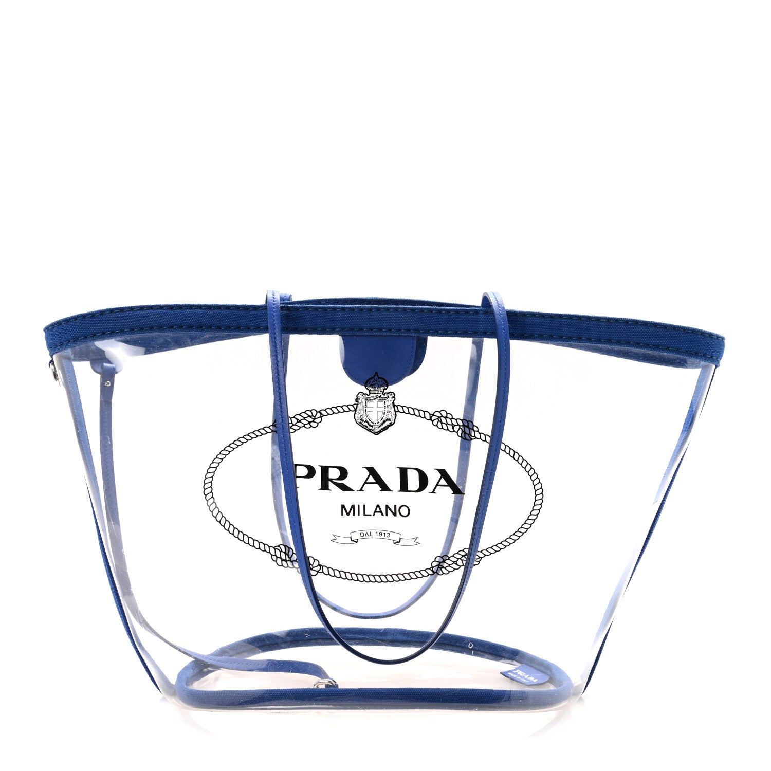 Prada PVC Canapa Tote Cobalto 1 of 10