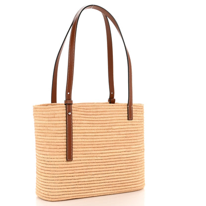 Loewe Raffia Small Square Basket Tote Bag Natural Tan 3 of 9