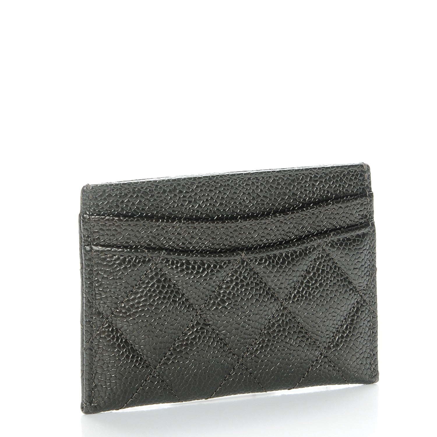 Chanel Caviar Quilted Card Holder Dark Charcoal 3 of 8