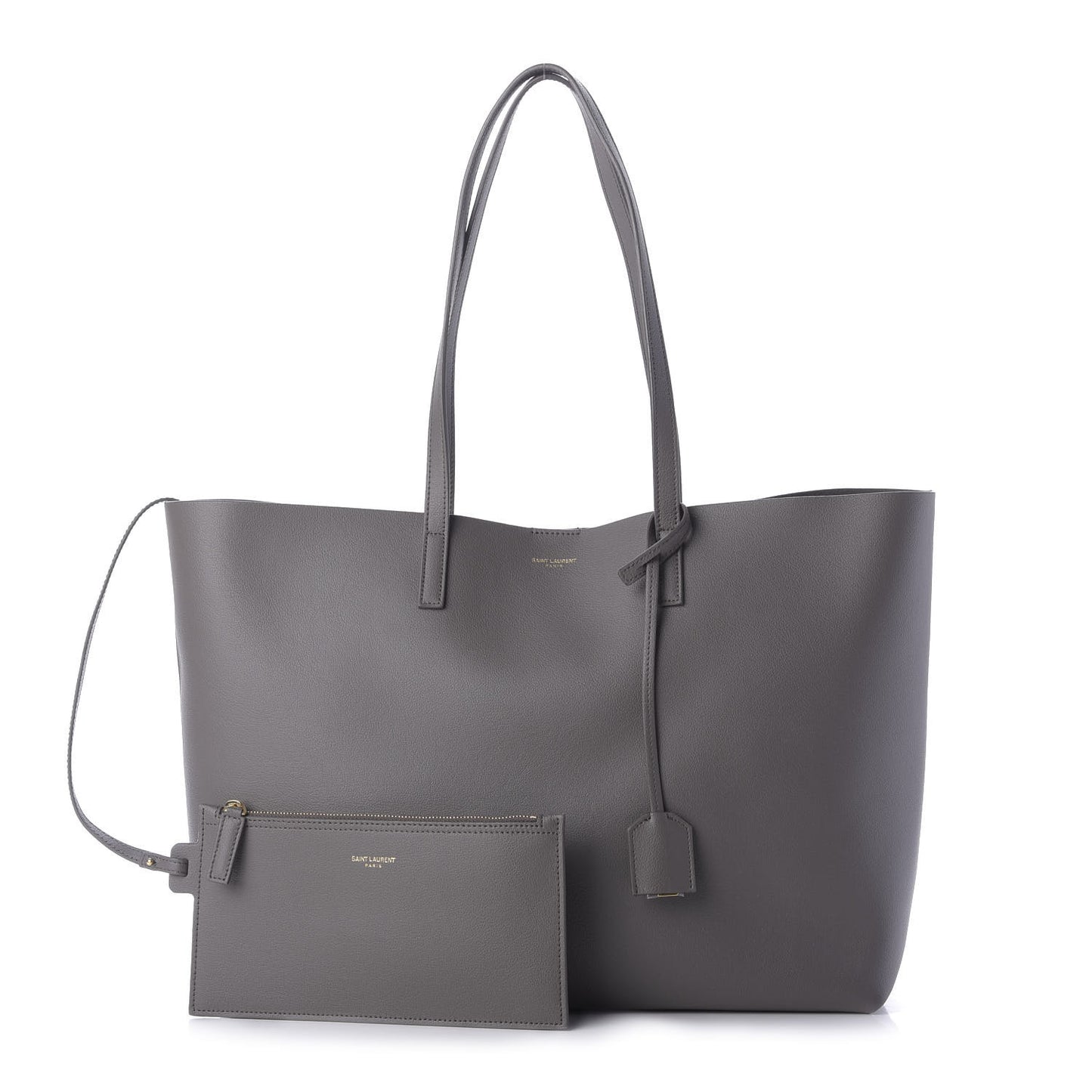 Calfskin Large Shopping Tote Fog