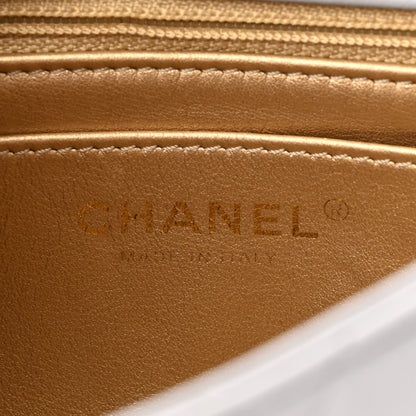 Chanel Lambskin Quilted Mini Pearl Crush Flap Light Grey 6 of 10