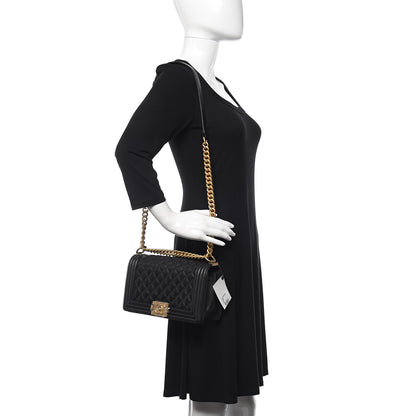 Chanel Caviar Quilted Medium Boy Flap Black 2 of 10