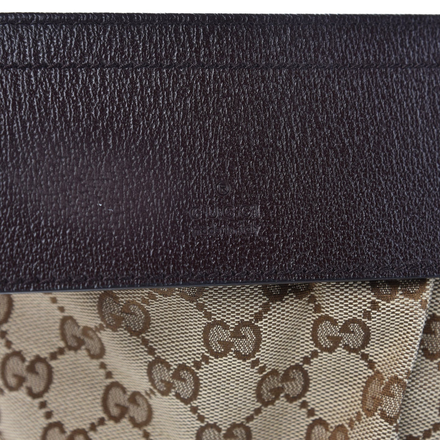 Monogram Web Belt Bag Dark Brown