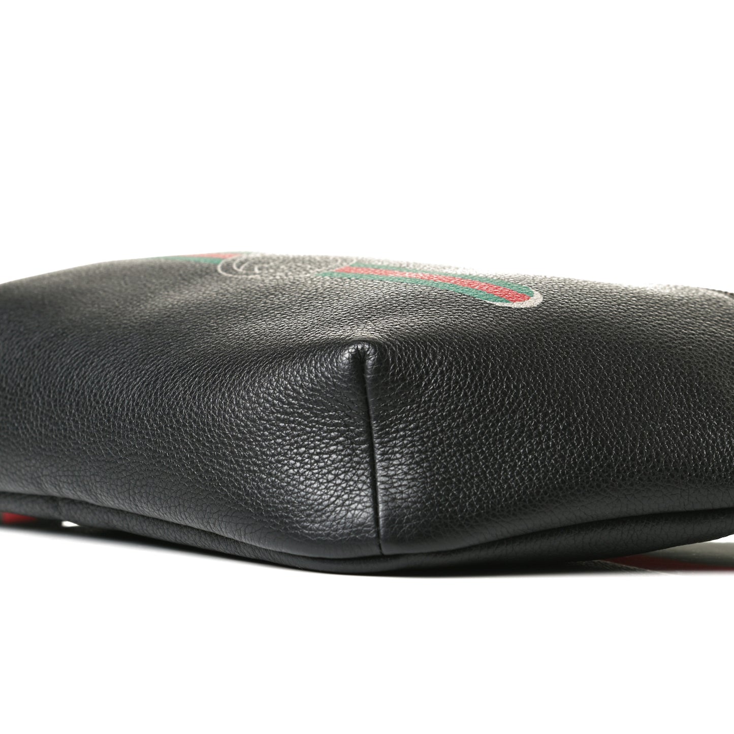 Grained Calfskin Logo Belt Bag Black