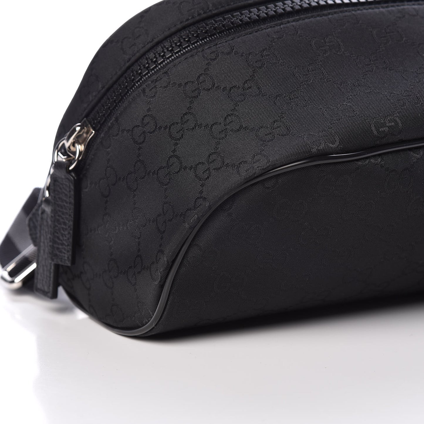 Nylon Monogram Fanny Pack Belt Bag Black