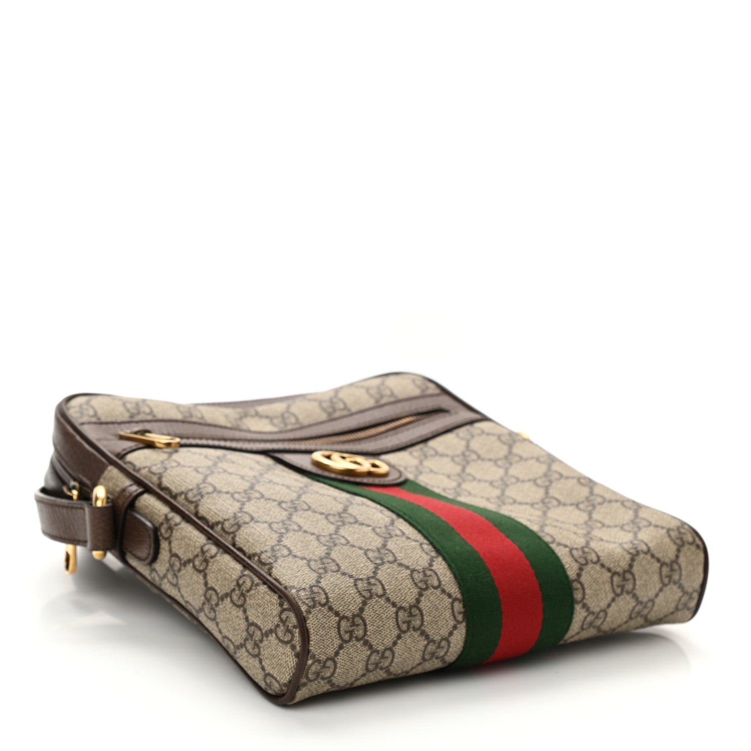 Gucci GG Supreme Monogram Web Small Ophidia Messenger Bag Brown 4 of 8