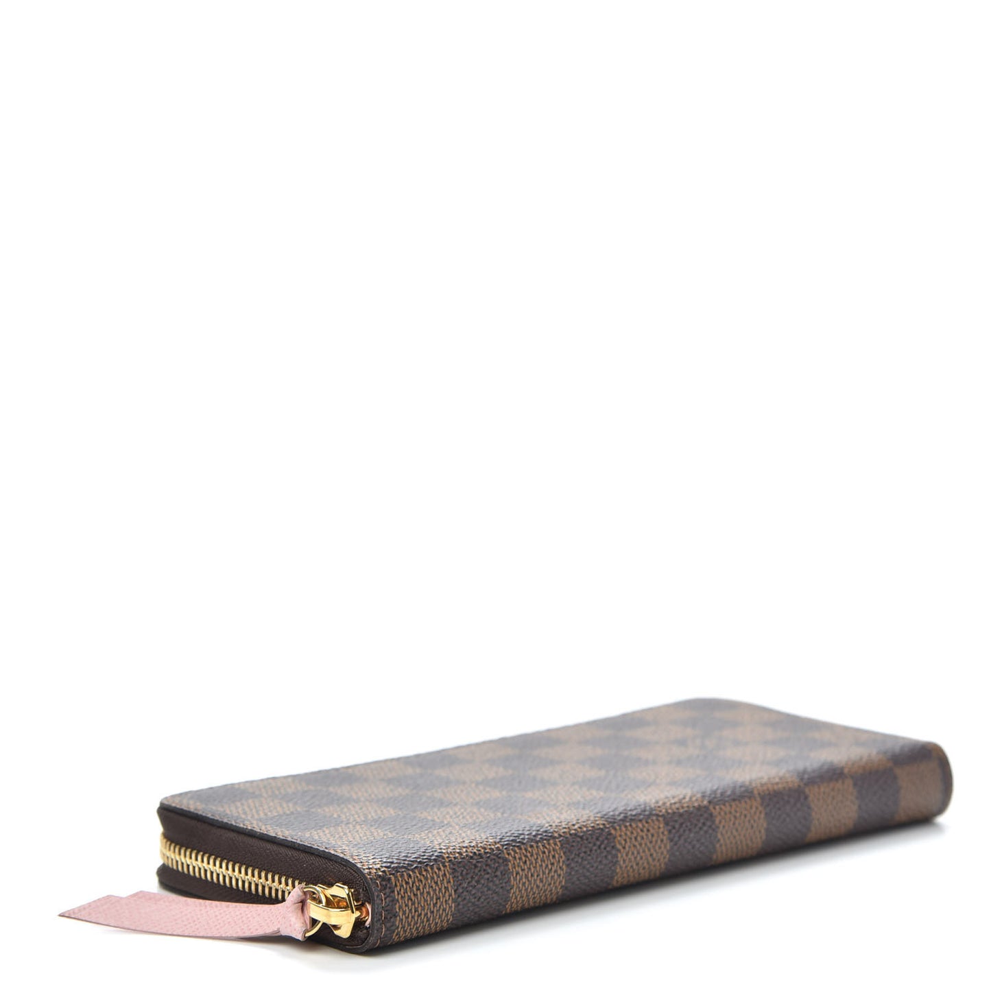 Damier Ebene Clemence Wallet Rose Ballerine