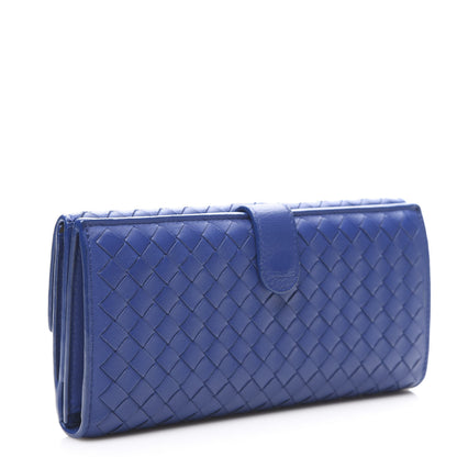 Bottega Veneta Nappa Intrecciato Continental Wallet Blue 2 of 9