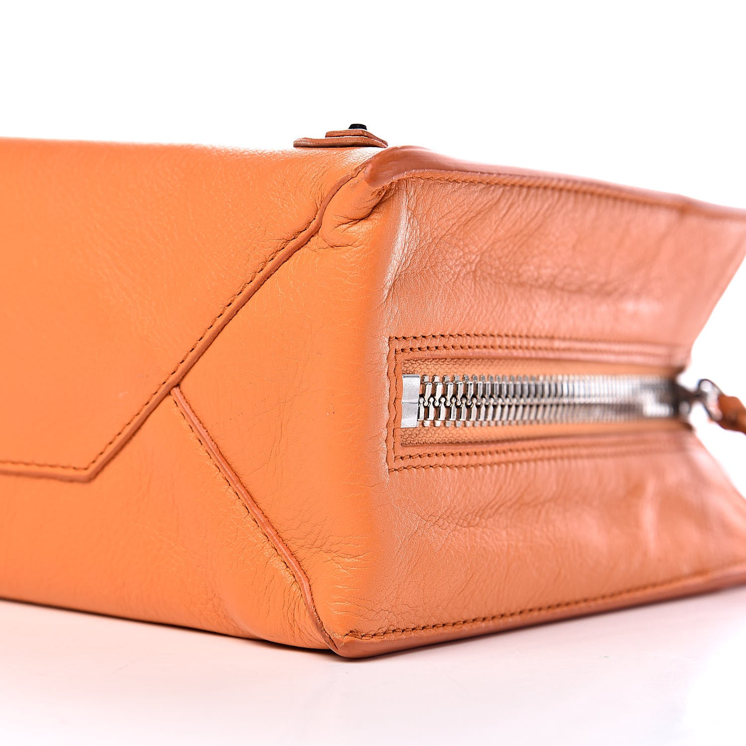 Balenciaga Calfskin Papier Mini A4 Zip Around Tote Orange 9 of 10