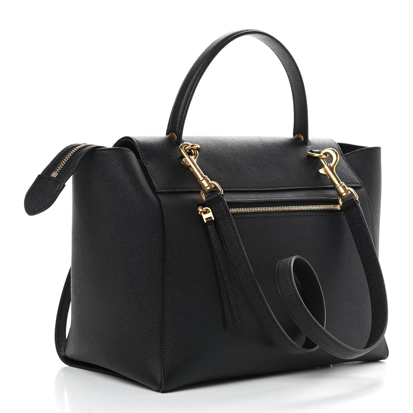 Grained Calfskin Mini Belt Bag Black